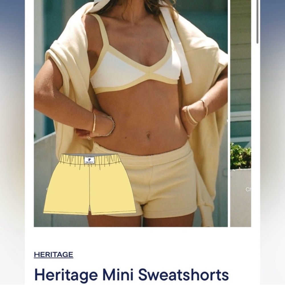 PARKE Yellow Mini Sweatshorts